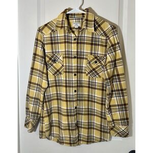Matchstick Argus Plaid Flannel 100% Cotton Women's XS Cozy Layering  Outdoorsy